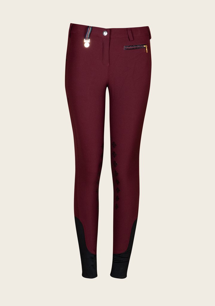 Espoir Inspire Burgundy Knee Patch Bamboo Breeches