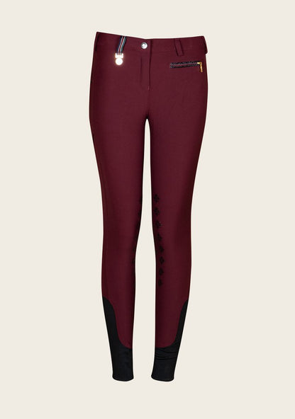 Espoir Inspire Burgundy Knee Patch Bamboo Breeches