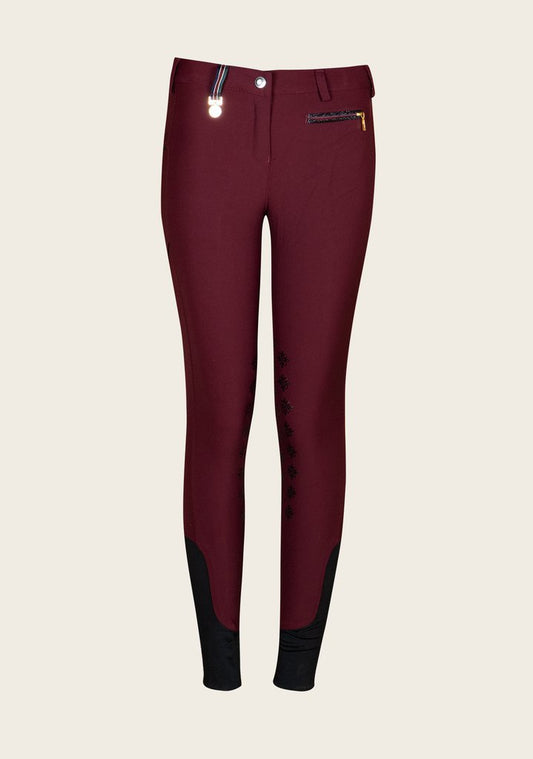 Espoir Inspire Burgundy Knee Patch Bamboo Breeches