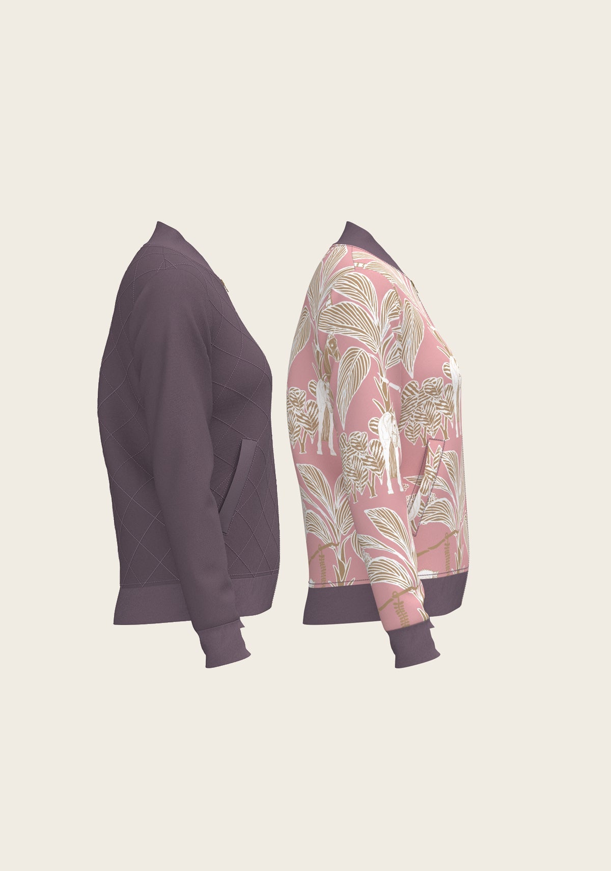  Poppy Seed Island Horses Reversible Jacket