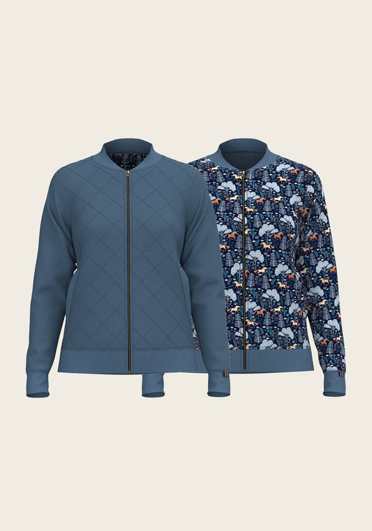 Mid Blue Forest Reversible Jacket