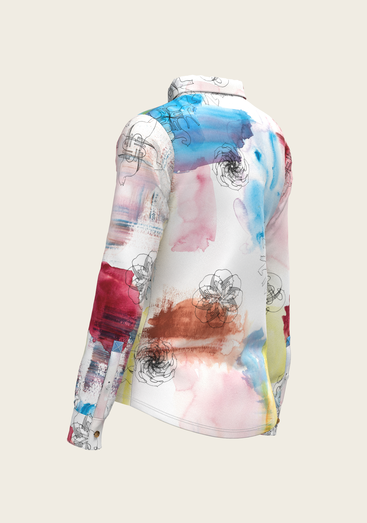 Horse Flower Fair Ladies Button Shirt