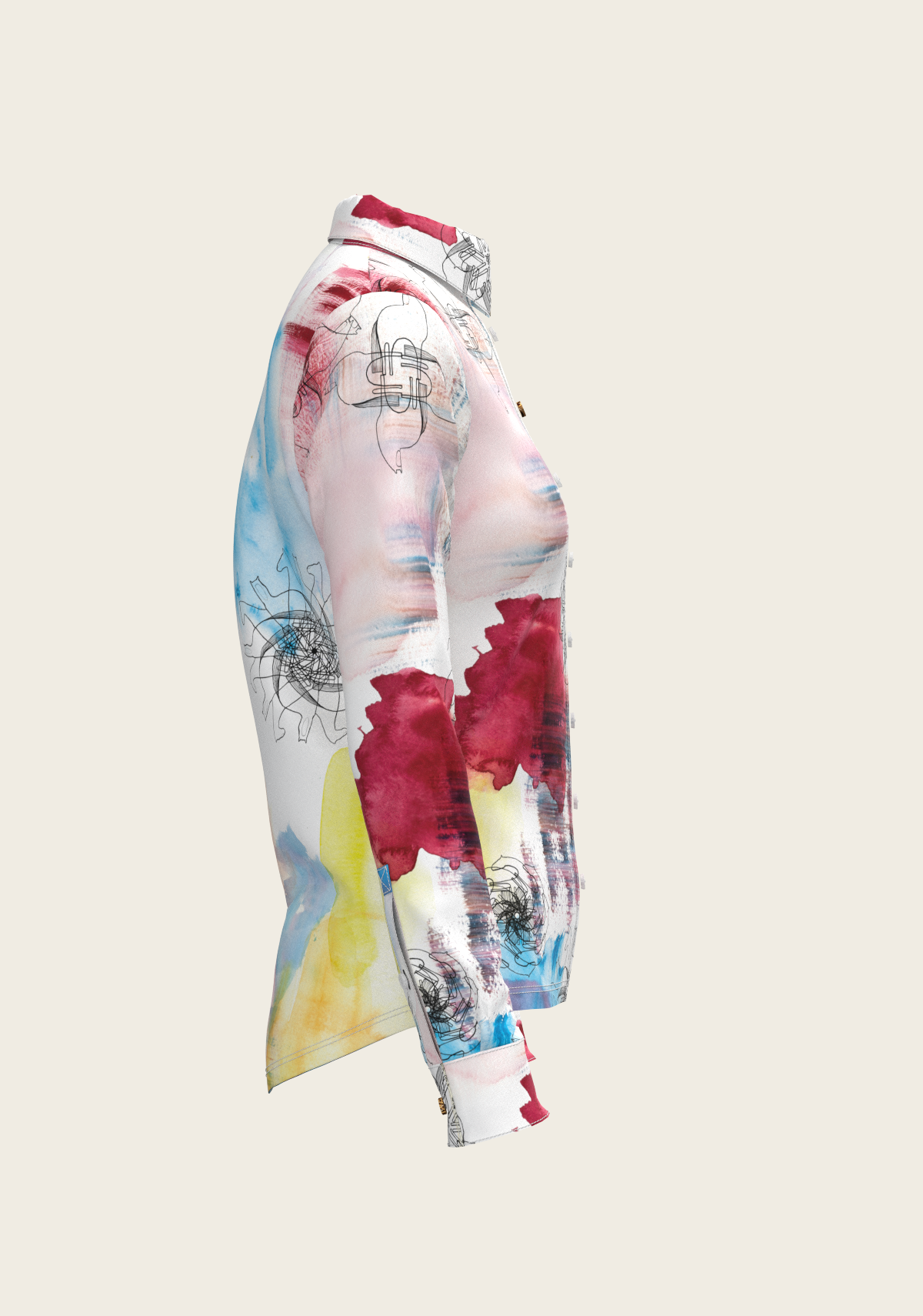 Horse Flower Fair Ladies Button Shirt