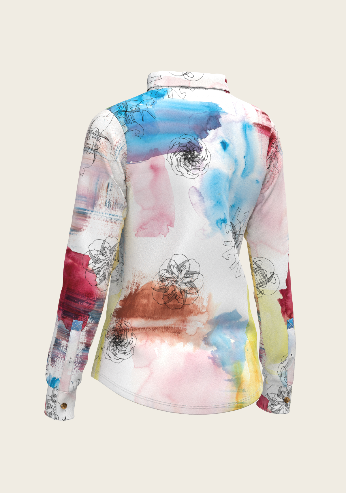 Horse Flower Fair Ladies Button Shirt