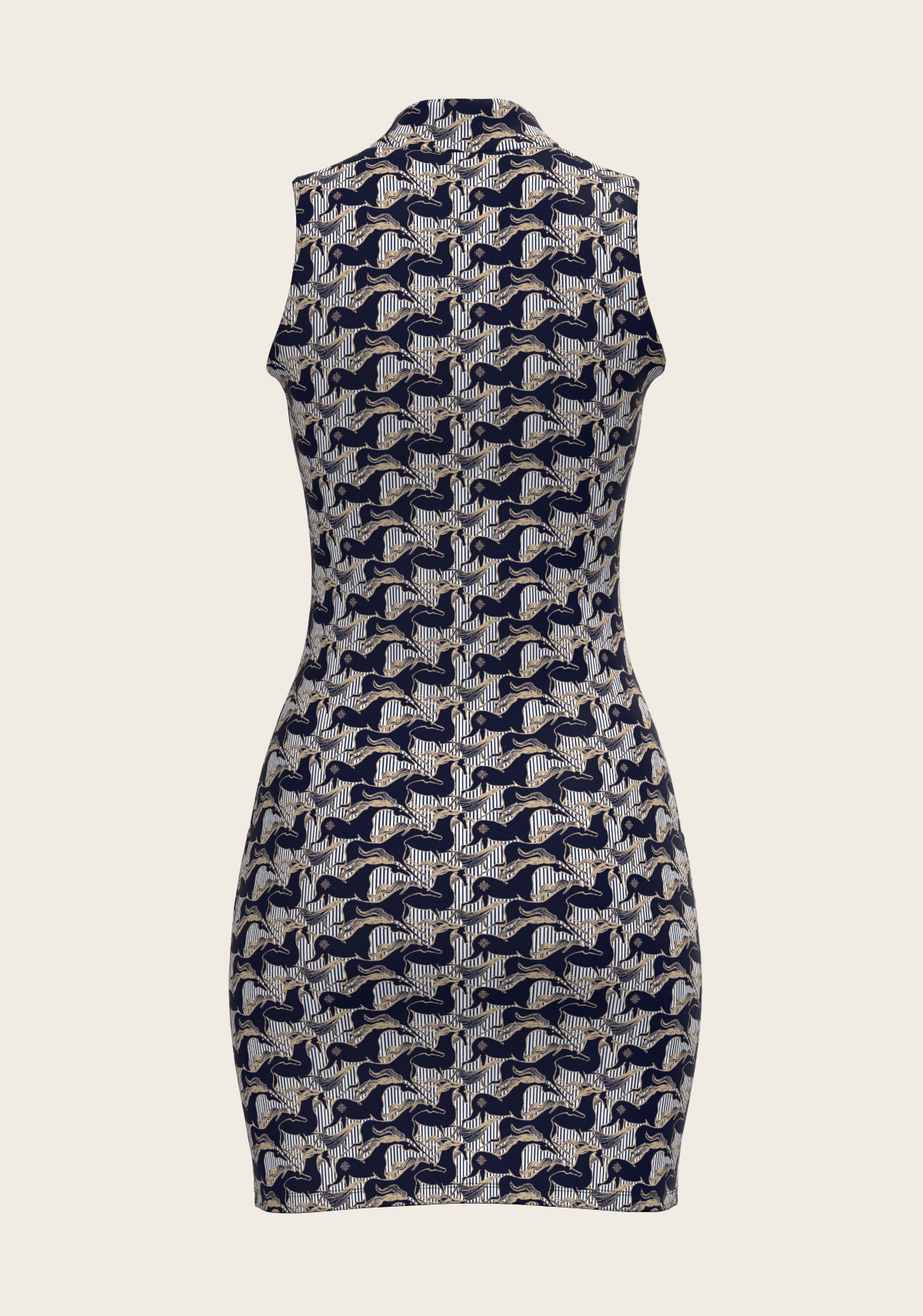 Espoir Running Horse Navy Dress