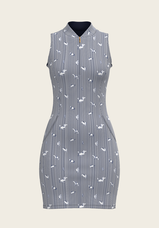 Navy Stripes Golf Dress