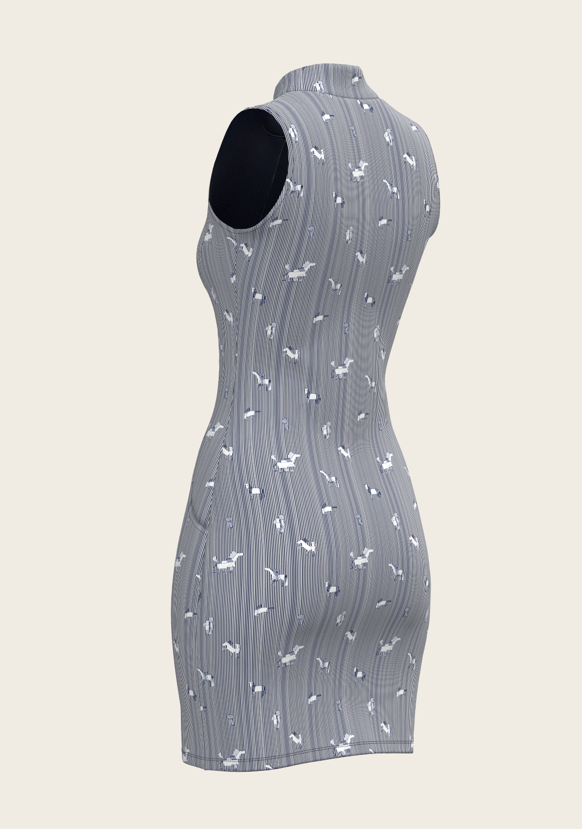 Navy Stripes Golf Dress