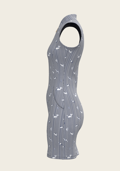 Navy Stripes Golf Dress