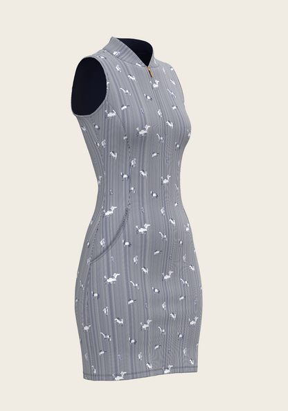 Navy Stripes Golf Dress