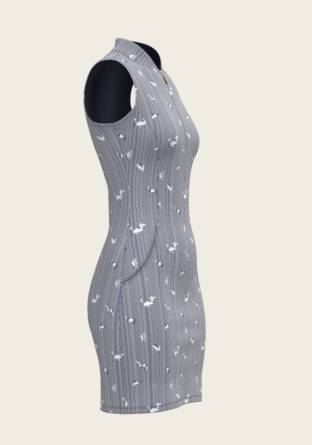 Navy Stripes Golf Dress