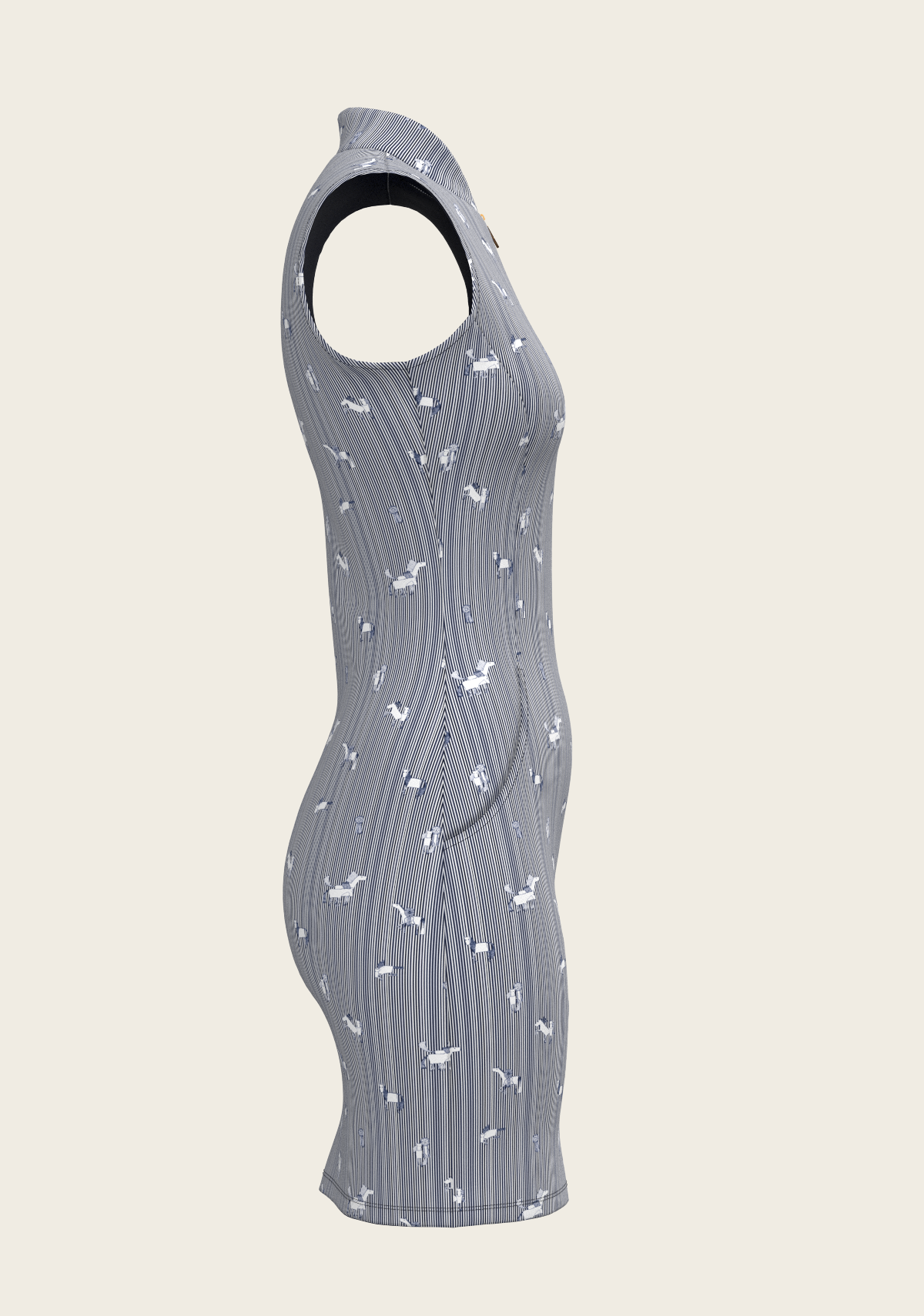 Navy Stripes Golf Dress