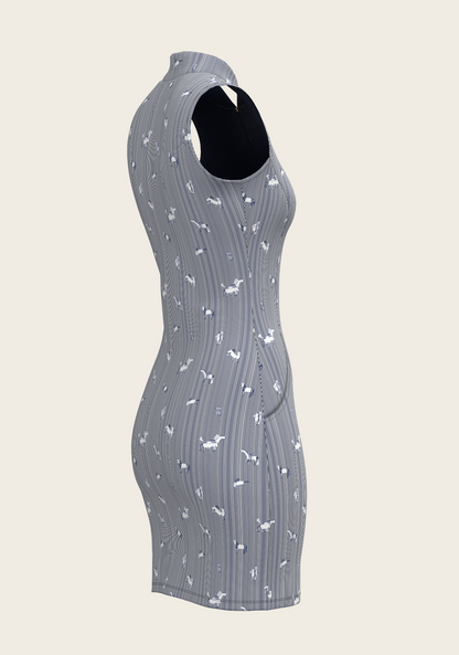 Navy Stripes Golf Dress