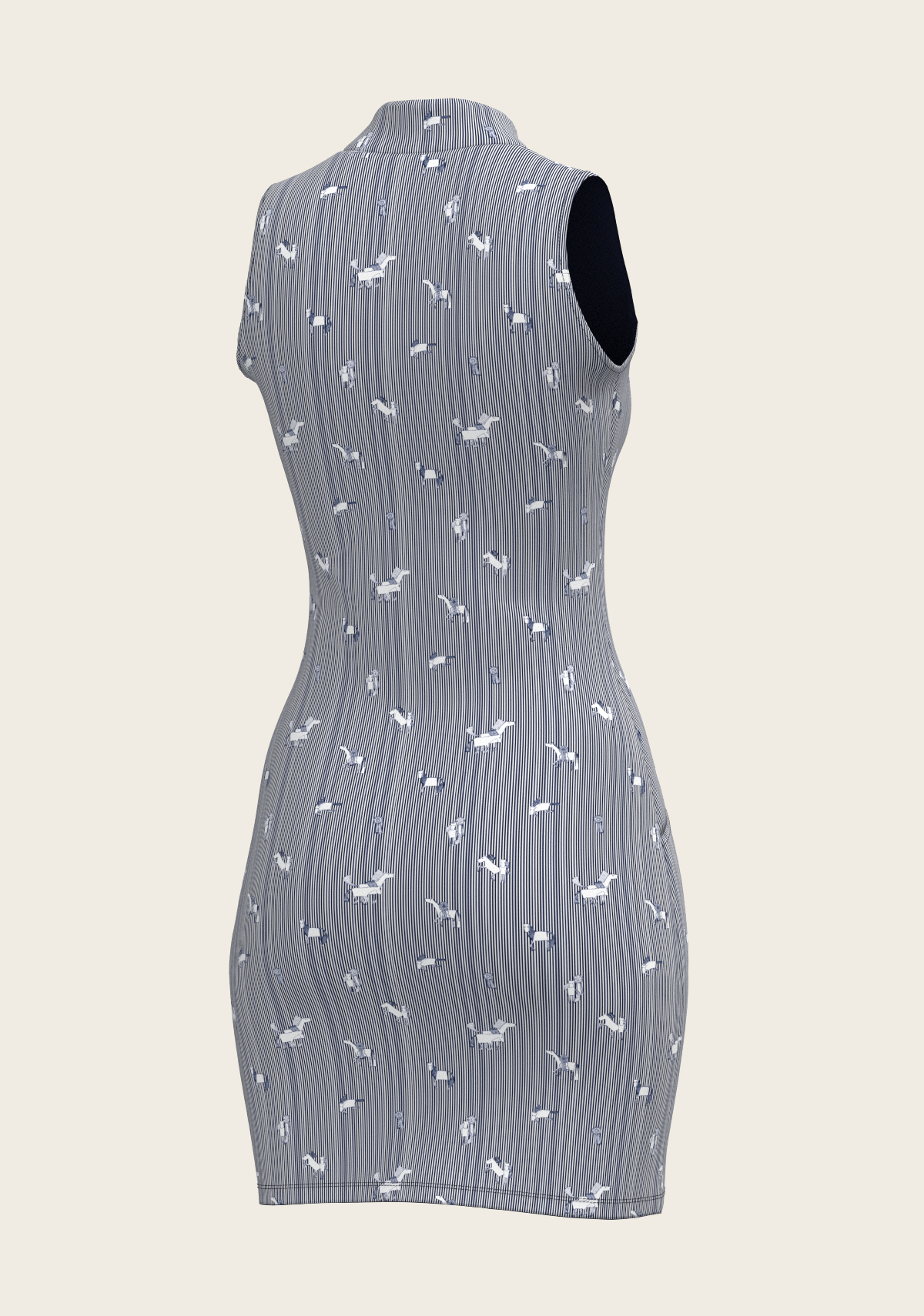 Navy Stripes Golf Dress