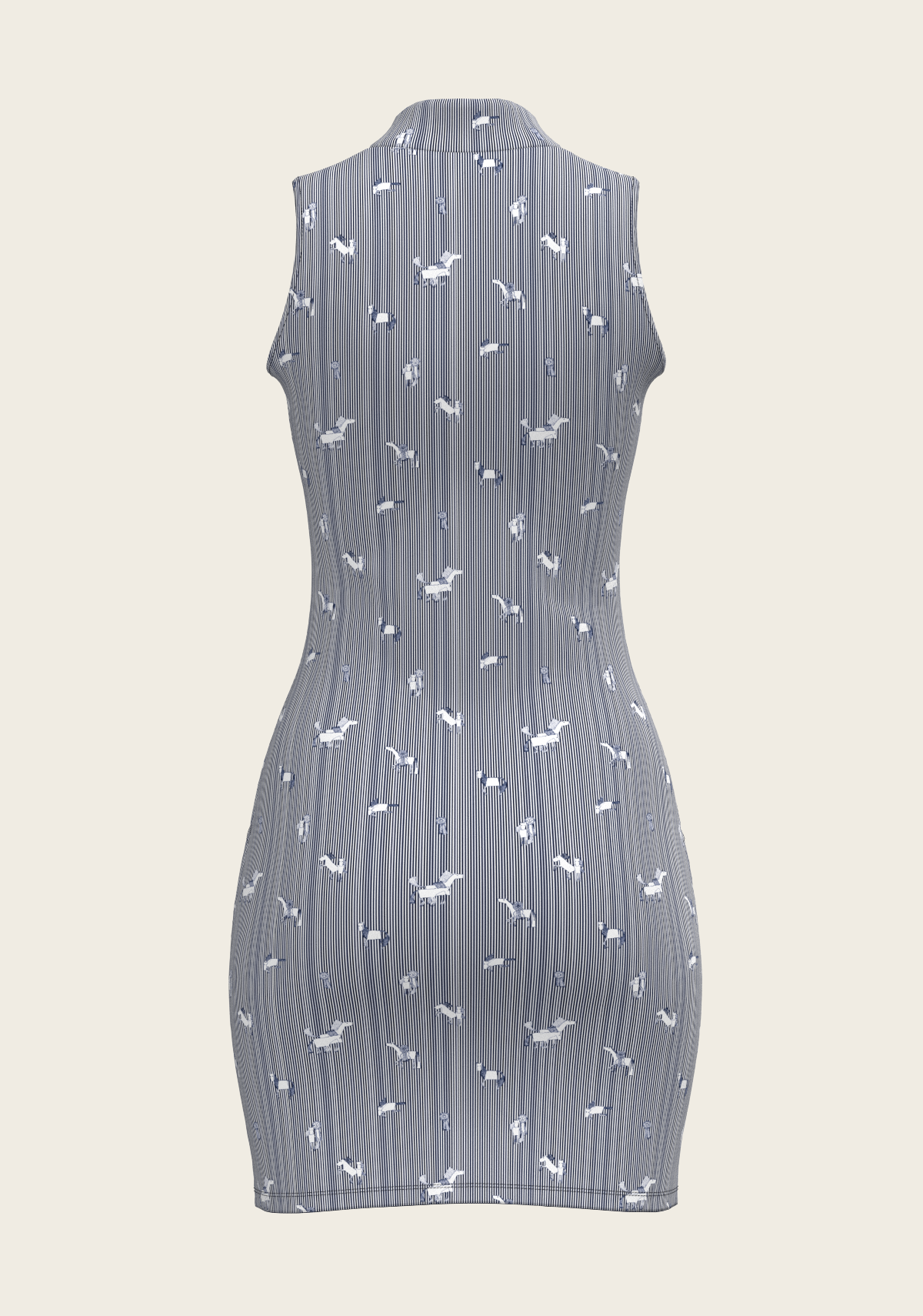 Navy Stripes Golf Dress