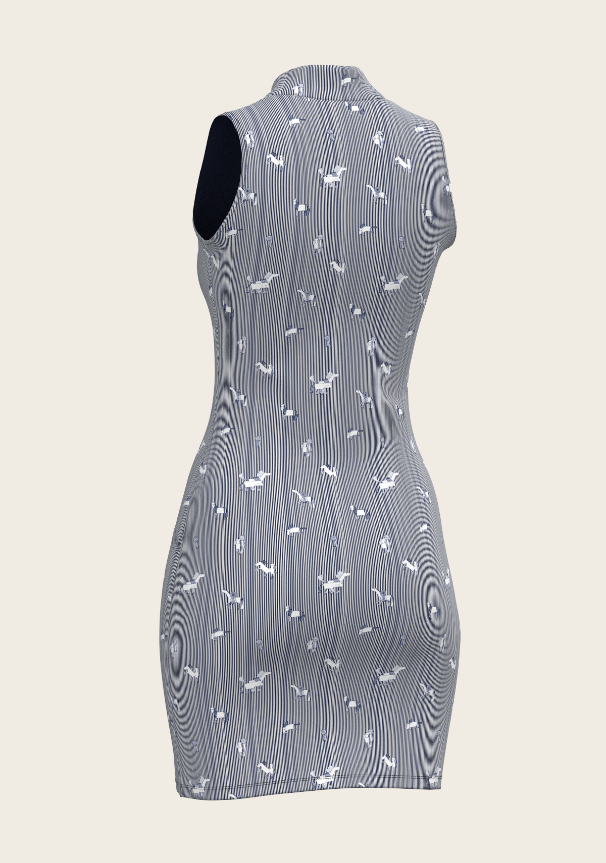 Navy Stripes Golf Dress