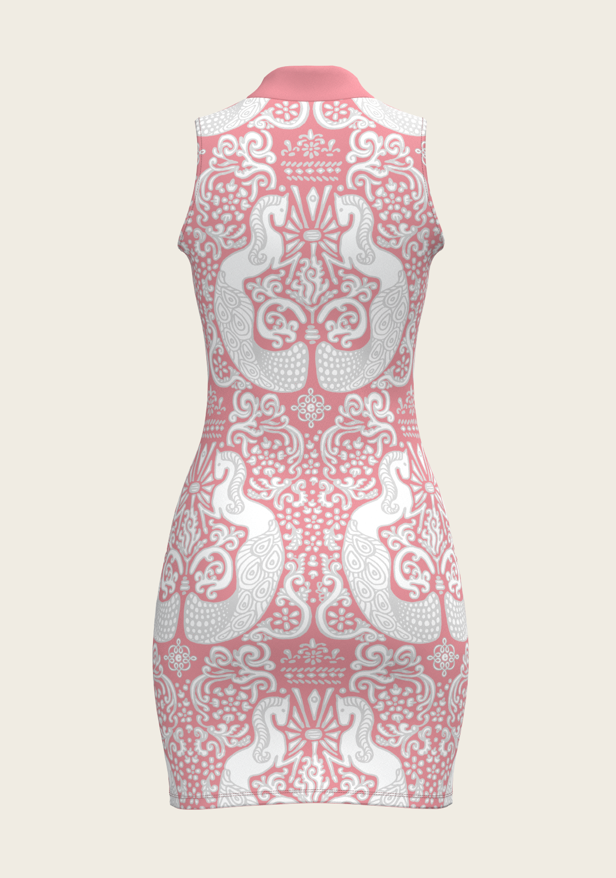 Mermaid Horses on Rose Golf Dress