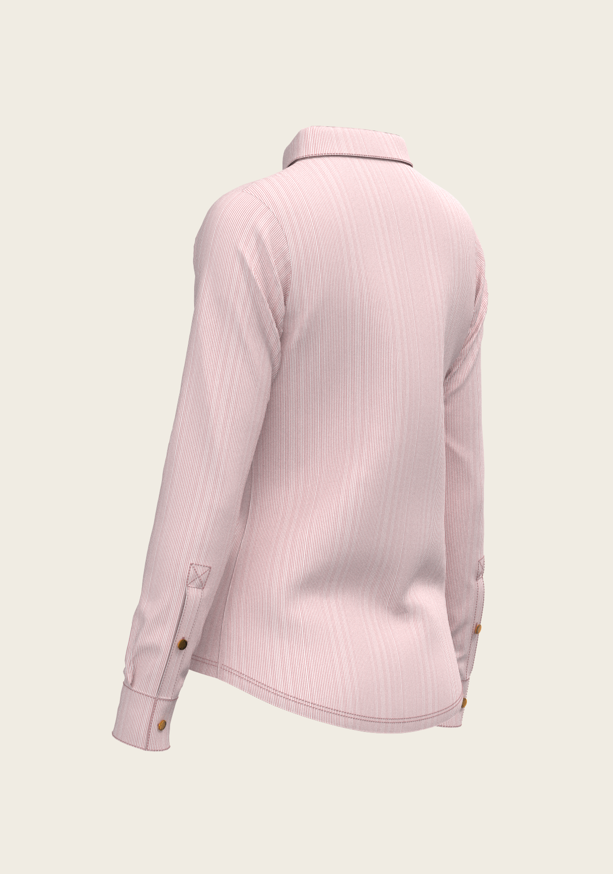  Stripes on Rose Ladies Button Shirt