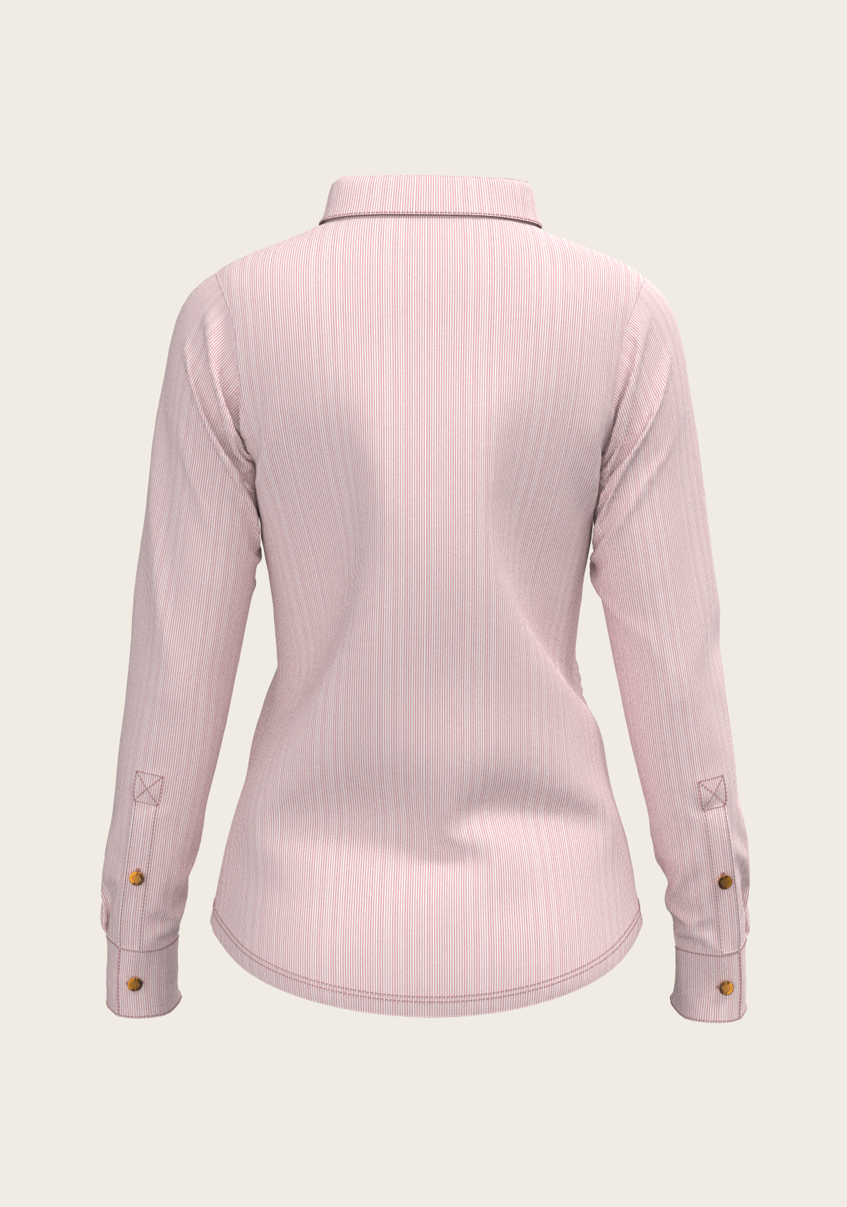  Stripes on Rose Ladies Button Shirt