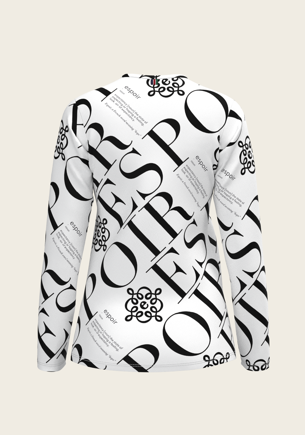 ESPOIR Monochrome Long Sleeve Sport T-Shirt