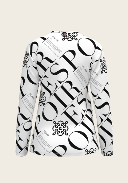 ESPOIR Monochrome Long Sleeve Sport T-Shirt