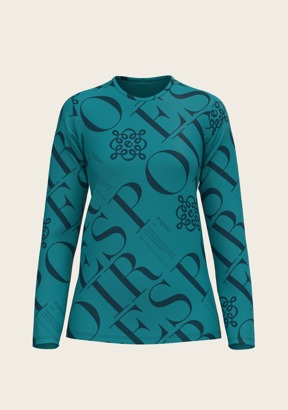 ESPOIR Teal Long Sleeve Sport T-Shirt