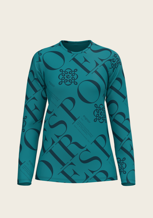 ESPOIR Teal Long Sleeve Sport T-Shirt