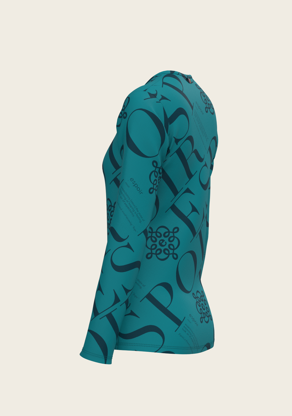 ESPOIR Teal Long Sleeve Sport T-Shirt