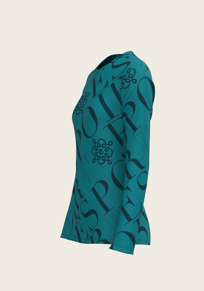 ESPOIR Teal Long Sleeve Sport T-Shirt
