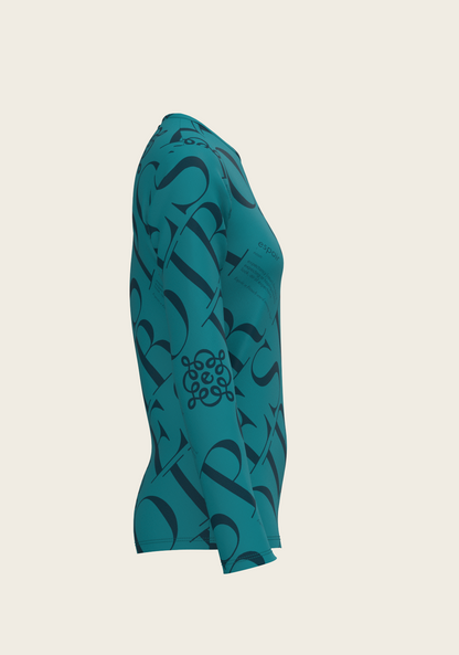ESPOIR Teal Long Sleeve Sport T-Shirt