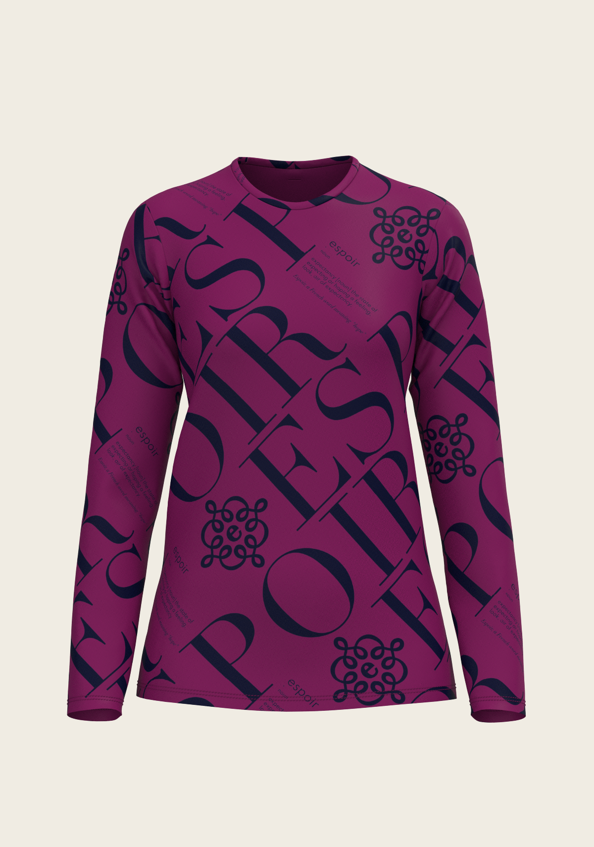 ESPOIR Berry Long Sleeve Sport T-Shirt