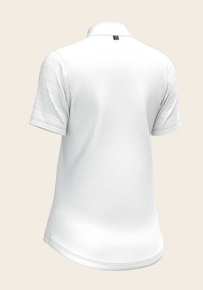  White with Forest on Navy Inner Details Short Sleeve Show Shirt