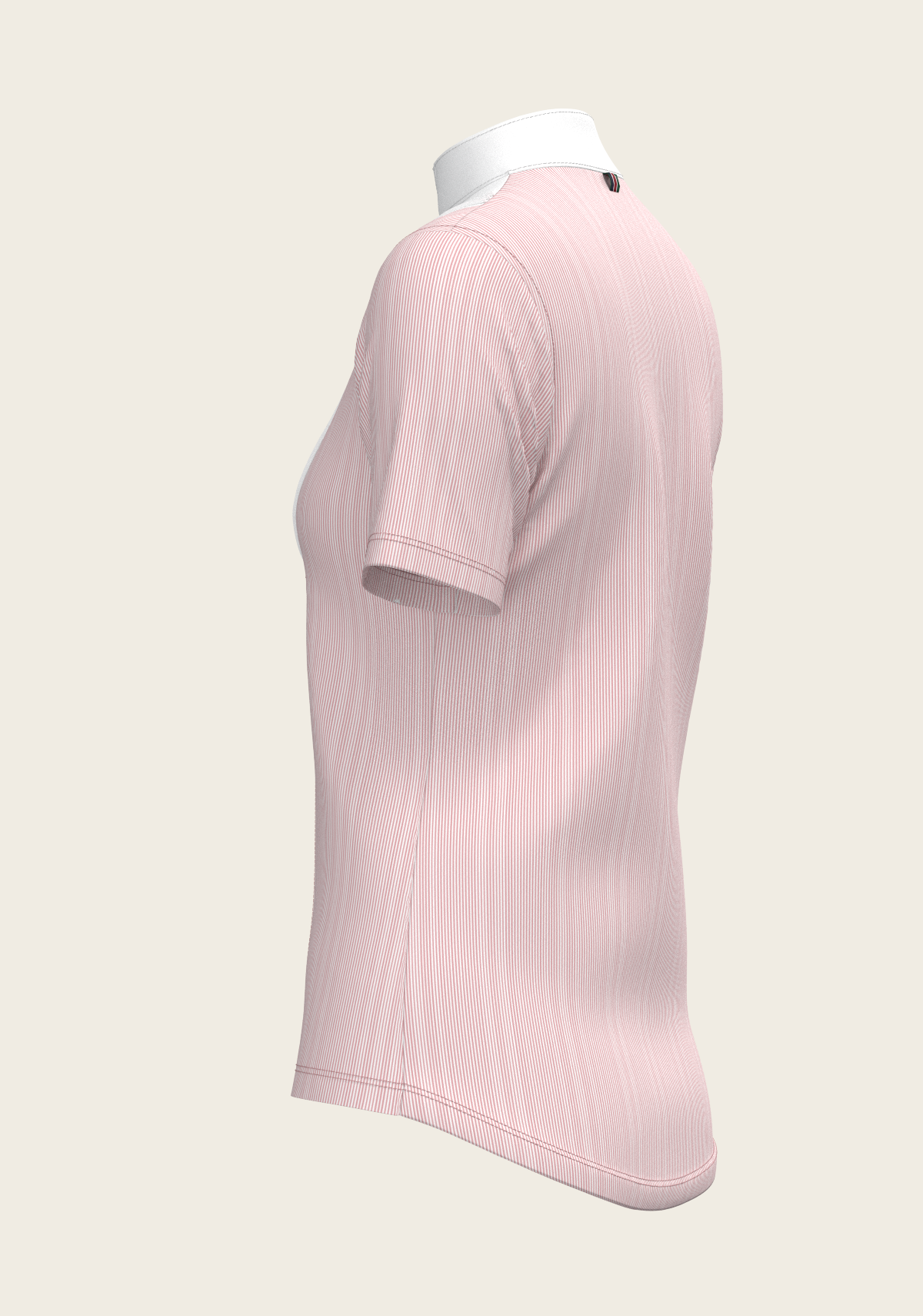 Stripes in Rose Short Pleated Short Sleeve Show Shirt
