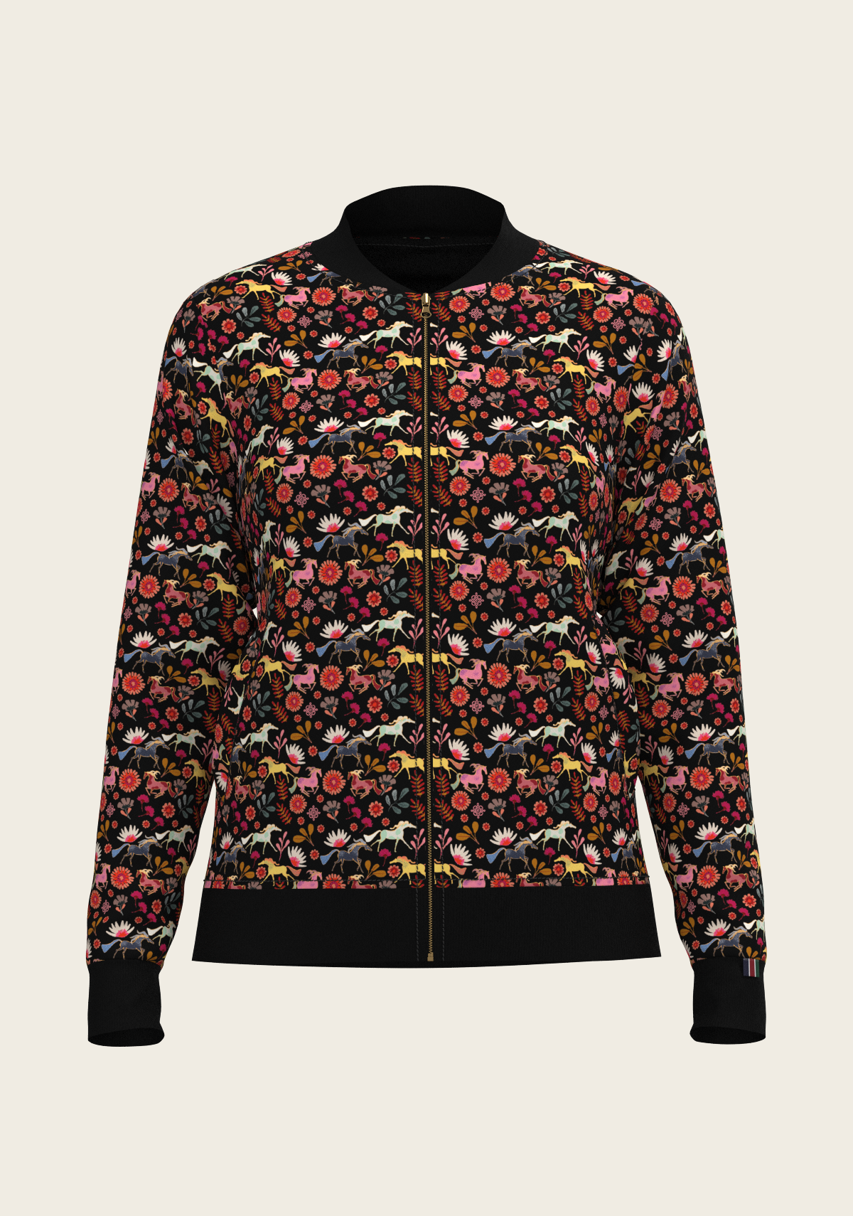  Bouquet on Black Reversible Jacket
