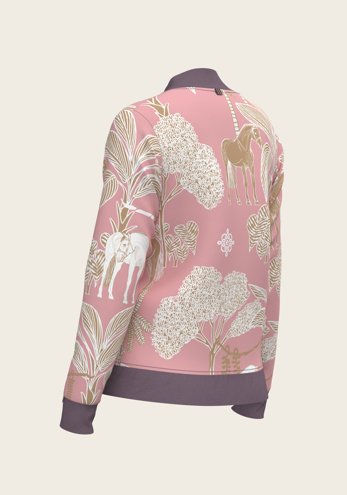  Poppy Seed Island Horses Reversible Jacket