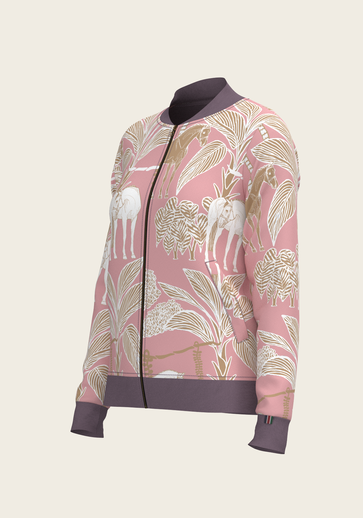  Poppy Seed Island Horses Reversible Jacket