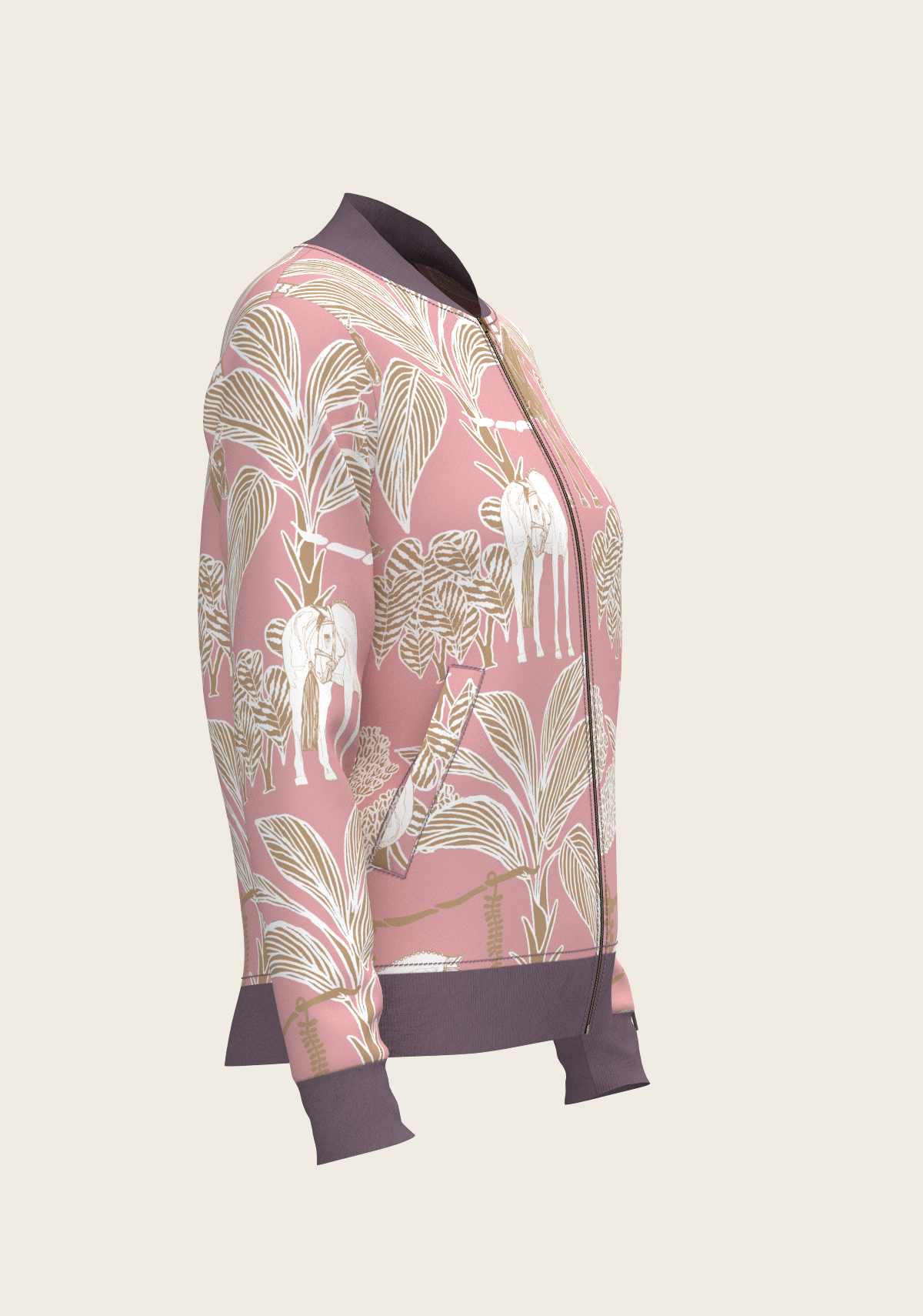  Poppy Seed Island Horses Reversible Jacket
