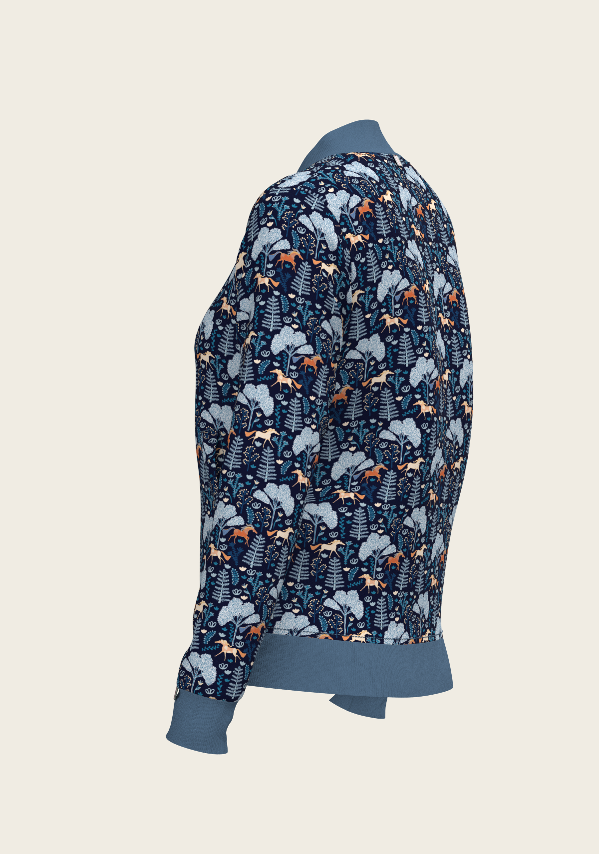 Mid Blue Forest Reversible Jacket