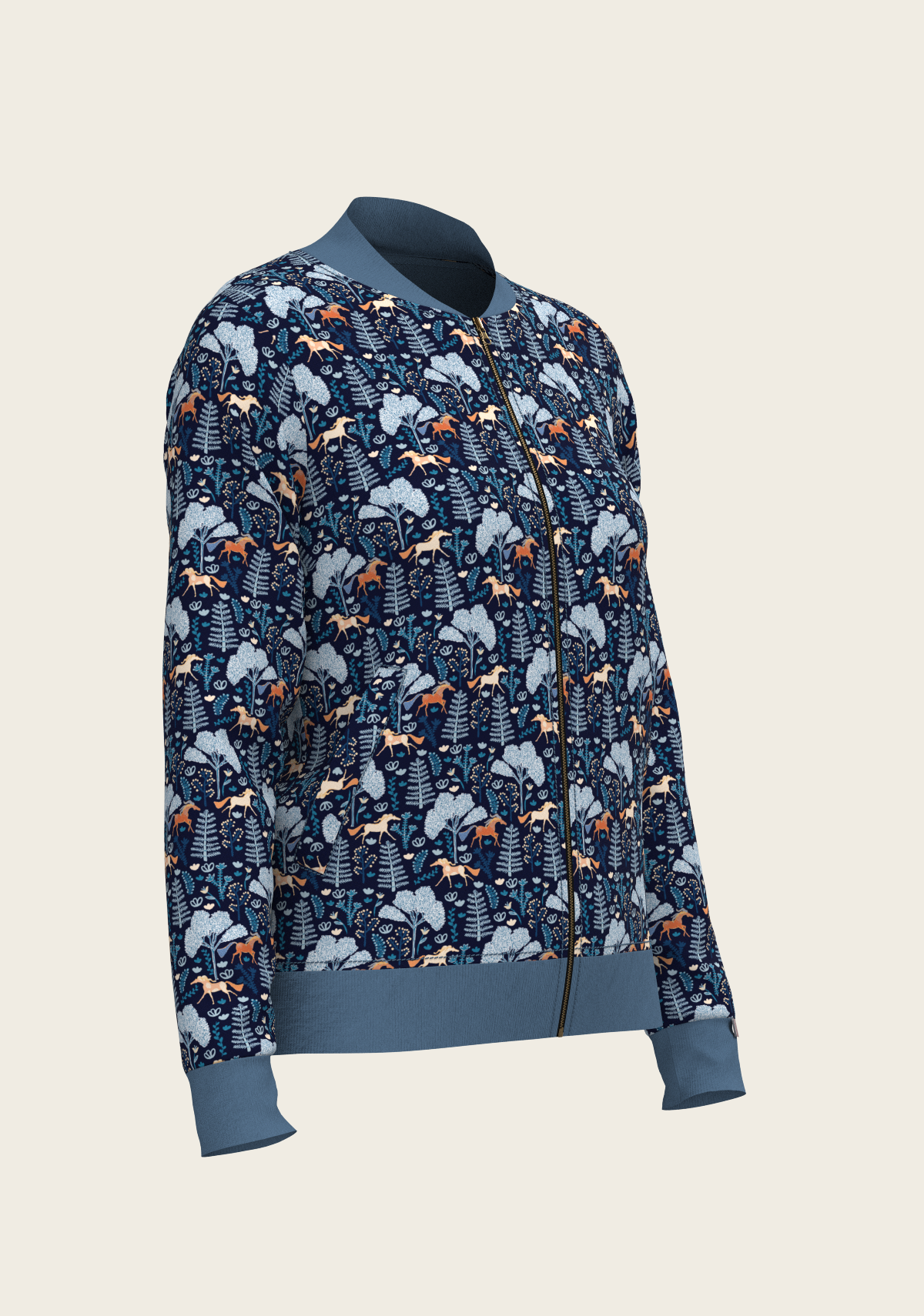 Mid Blue Forest Reversible Jacket