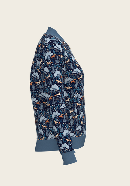 Mid Blue Forest Reversible Jacket