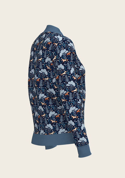 Mid Blue Forest Reversible Jacket