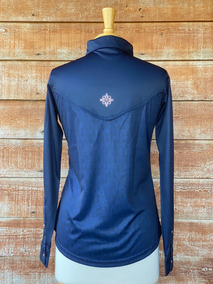 Lakota Navy Ladies Western Style Shirt WS3002