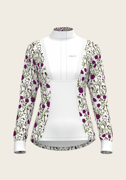 Berry Short Pleated Long Sleeve Show Shirt