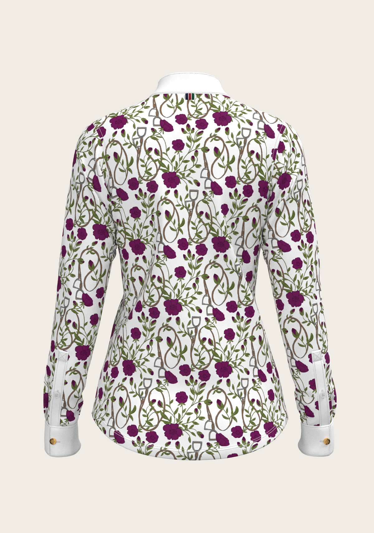 Berry Short Pleated Long Sleeve Show Shirt