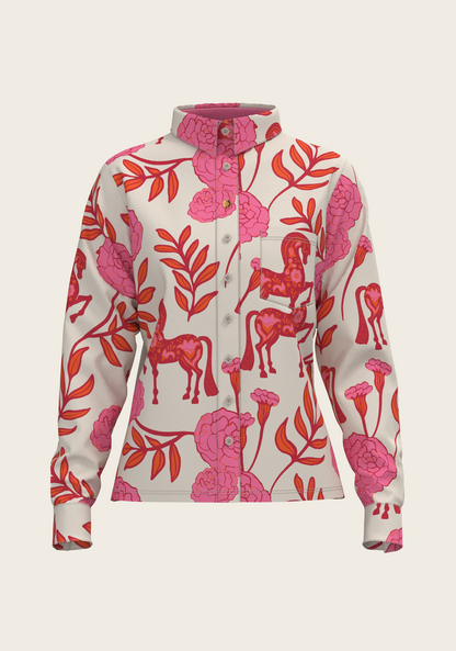 Peony in Pink Ladies Loose Fitting