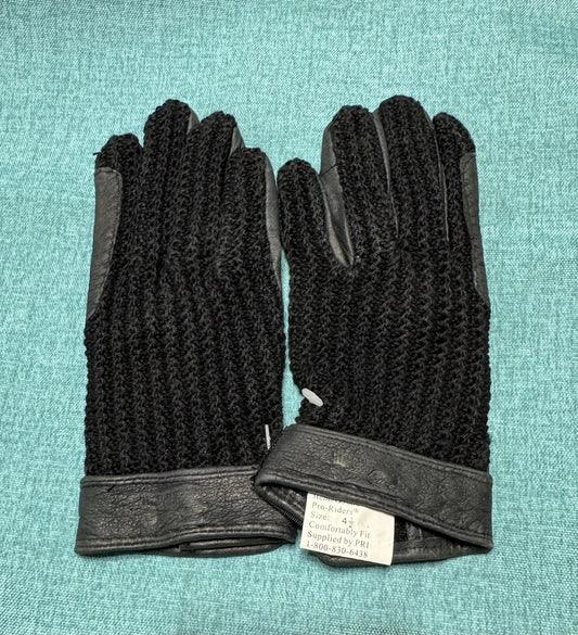 NEW PRI Size 4 1/2 G3066 Crochet Back Riding Gloves