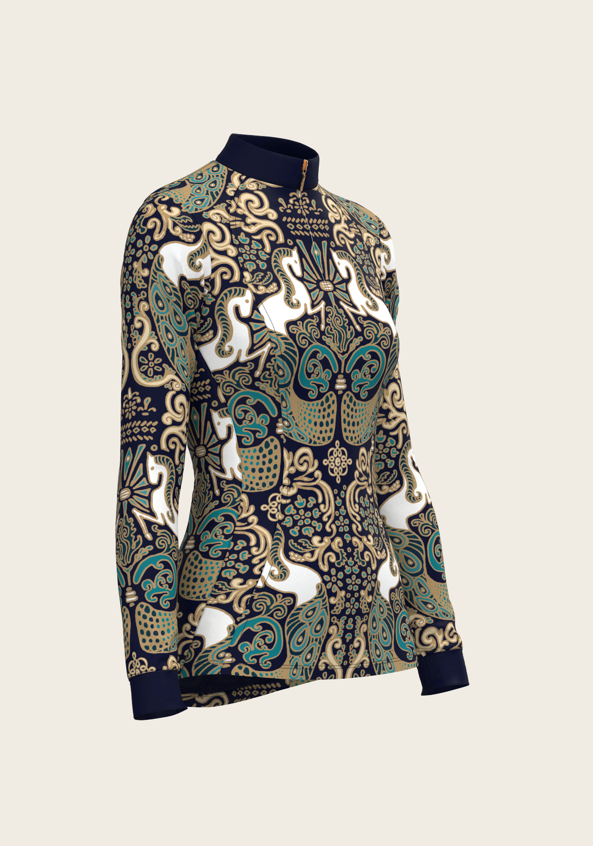 Mermaid Horses Quarter Zip Sun Shirt