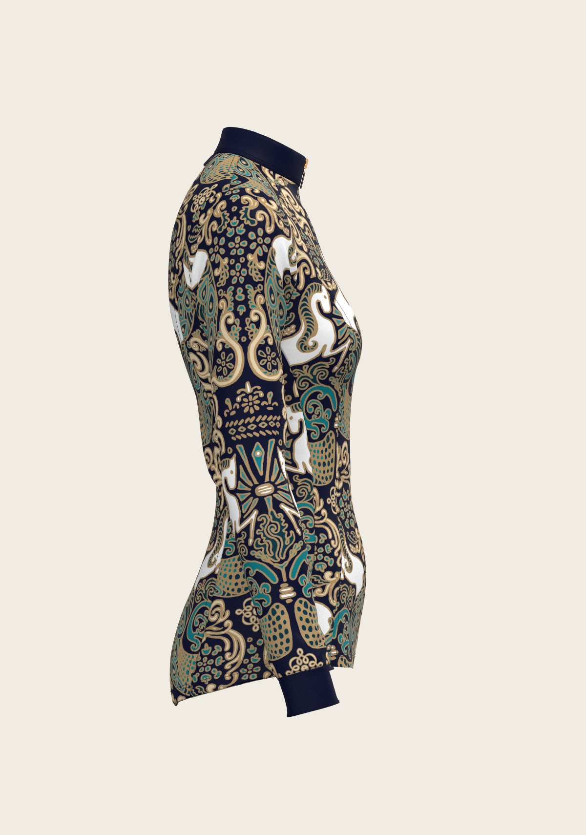 Mermaid Horses Quarter Zip Sun Shirt