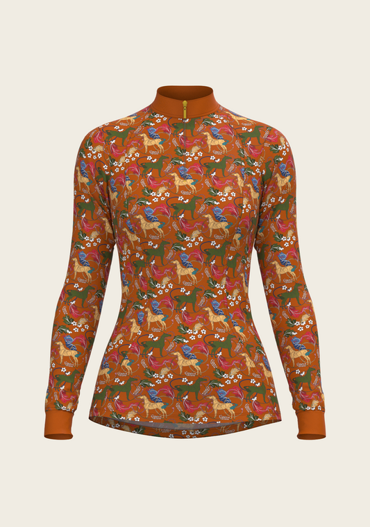 Flower Power Quarter Zip Sun Shirt
