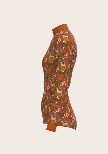Flower Power Quarter Zip Sun Shirt