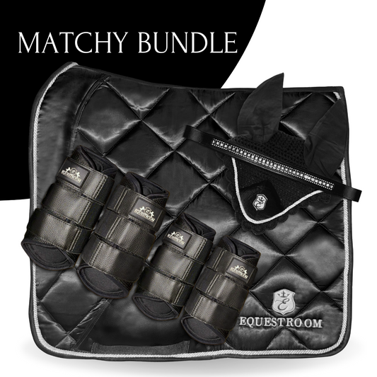 B&W - Black Saddle Pad Set